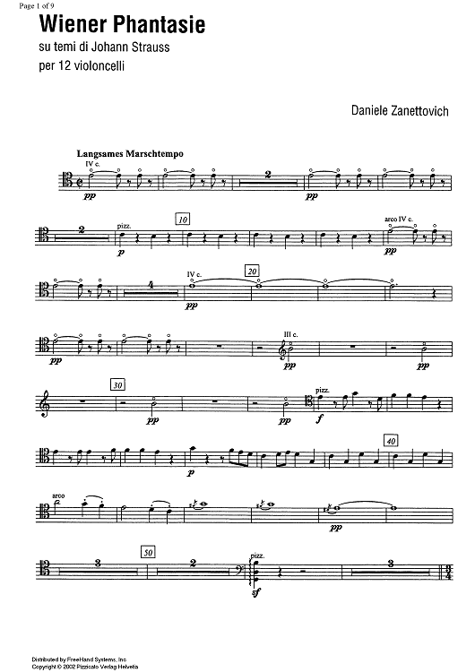 Wiener Phantasie - Cello 3