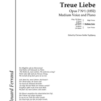 Treue Liebe Op. 7 No. 1
