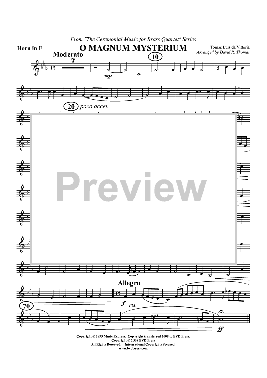 O Magnum Mysterium - Horn