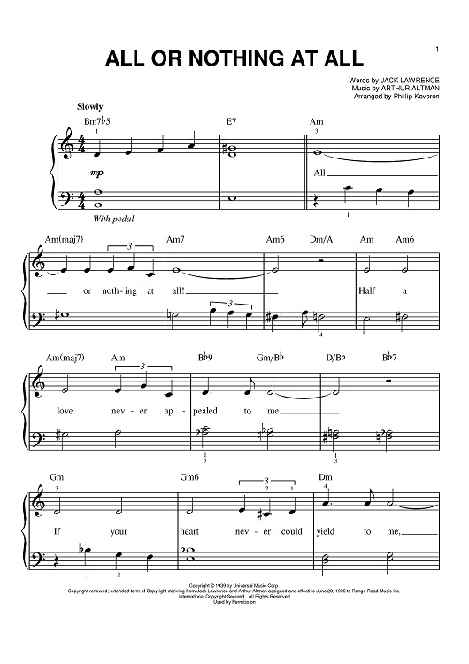 All Or Nothing At All