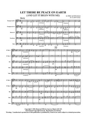 Let There Be Peace on Earth (and Let It Begin With Me) - Score