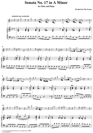 Sonata No. 17 in A Minor - Piano