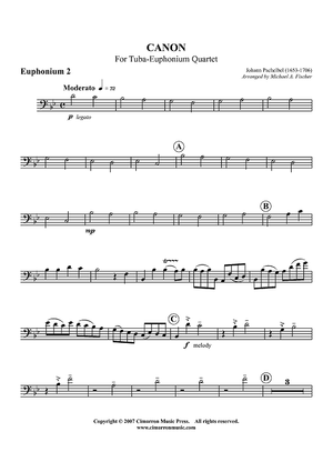 Canon - For Tuba-Euphonium Quartet - Euphonium 2 BC/TC