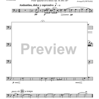 Andantino - From "Quartet in G minor, Op. 10, Mvt. III" - Trombone