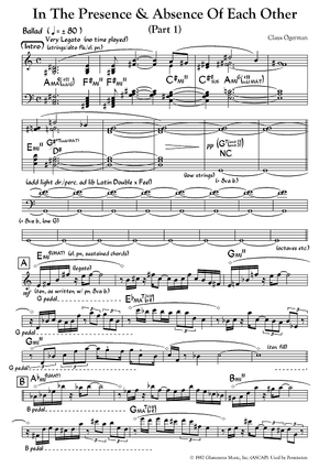 In the Presence & Absence of Each Other (Part 1) - C Instruments