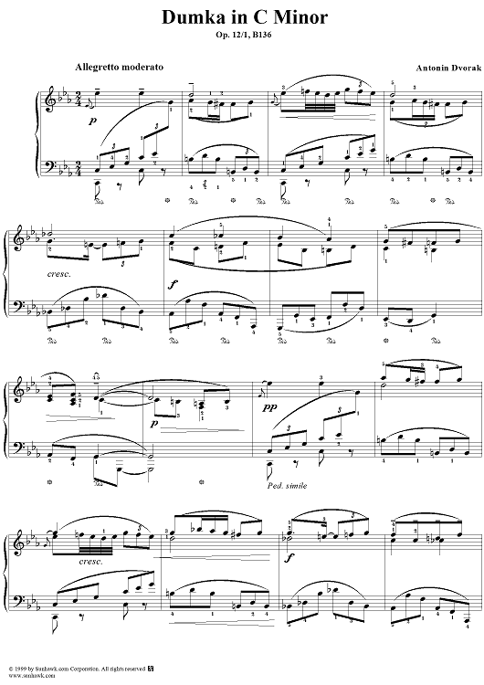 Dumka in C Minor - Op. 12/1 - B136