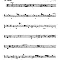 Allegro from "String Quartet 17" - Alto Clarinet