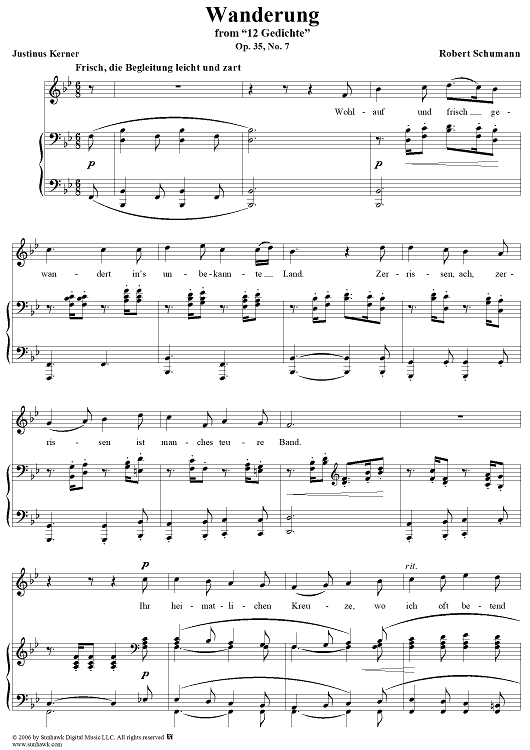 12 Gedichte, Op. 35, No. 7: Wanderung