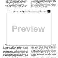 Per la Commermorazione di Antonia Canova [score] - Preface