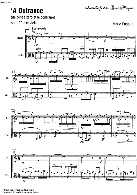 A Outrance... (de cent à zero et le contraire) - Score