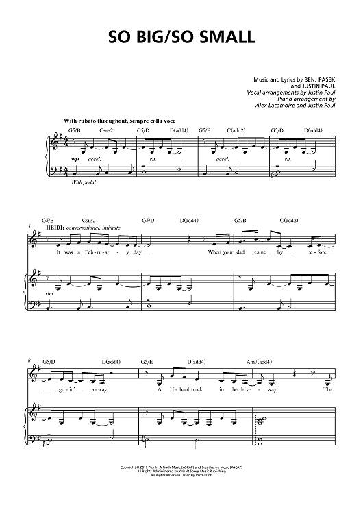 So Big/So Small - from Dear Evan Hansen