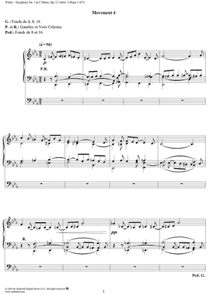 Symphony No. 1 in C Minor, Op. 13: Movt. 4
