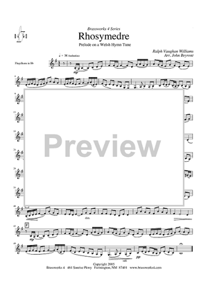 Rhosymedre - Prelude on a Welsh Hymn Tune - Flugelhorn in Bb