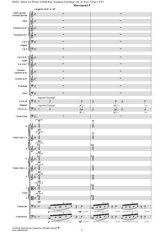 "Symphonie Fantastique" (Op. 14, H48), Movement 5 "Dream of a Witches' Sabbath"