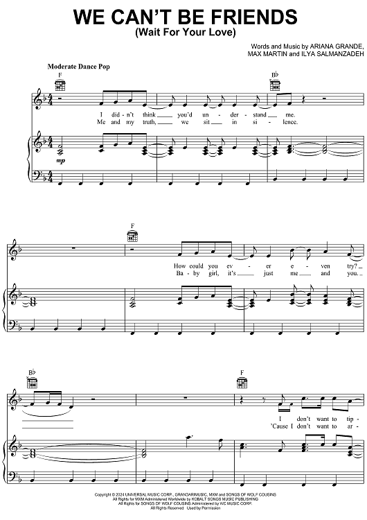 We Can't Be Friends (Wait For Your Love)