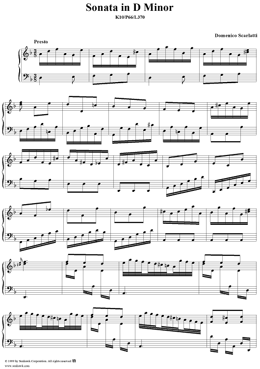Sonata in D minor - K10/P66/L370