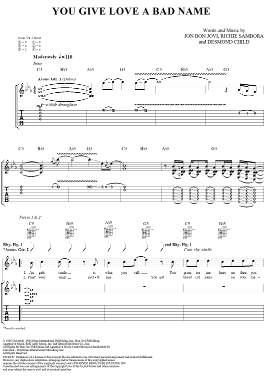 You Give Love a Bad Name (Acoustic)