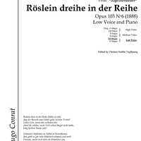 Röslein dreihe in der Reihe Op.103 No. 6