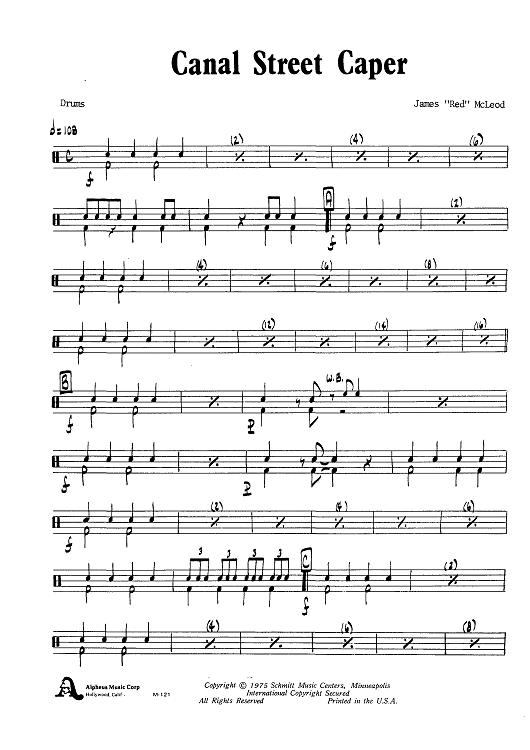 Canal Street Caper - Drums