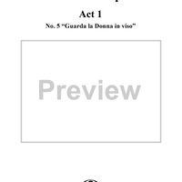 "Guarda la Donna in viso", No. 5 from "La Finta Semplice", Act 1, K46a (K51) - Full Score