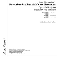 Rote Abendwolken zieh'n am Firmament Op.103 No. 8