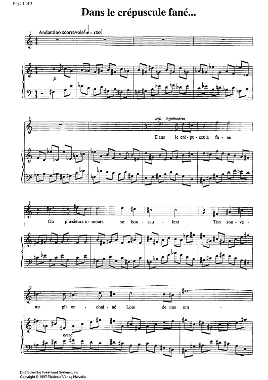 Dans le crépuscule fané