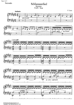 Schlummerlied (Berceuse) - Piano 2
