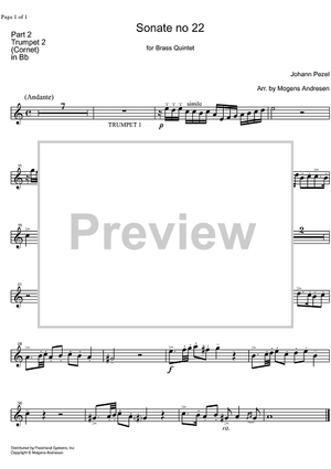 Sonata No.22 - B-flat Trumpet 2