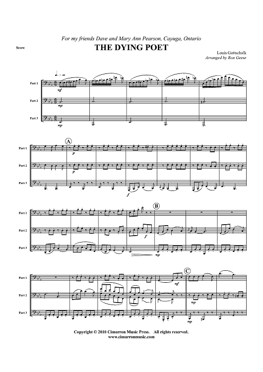 The Dying Poet - Score