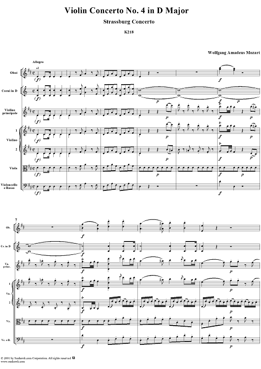 Violin Concerto No. 4 - Full Score