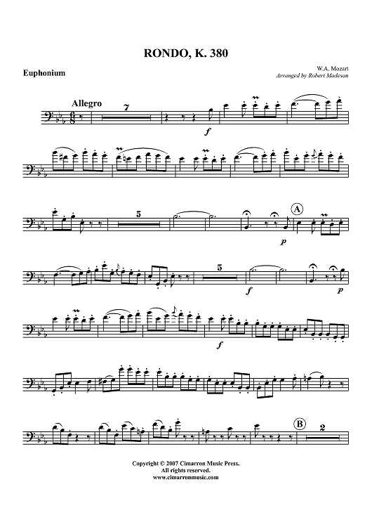 Rondo, K. 380 - Euphonium