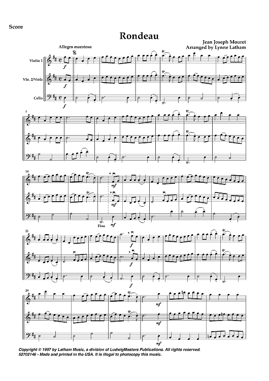 Rondeau - Score