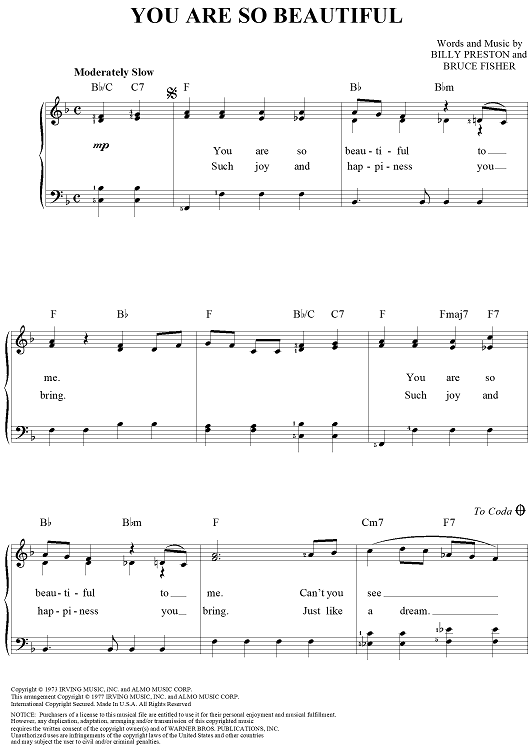 You Are So Beautiful