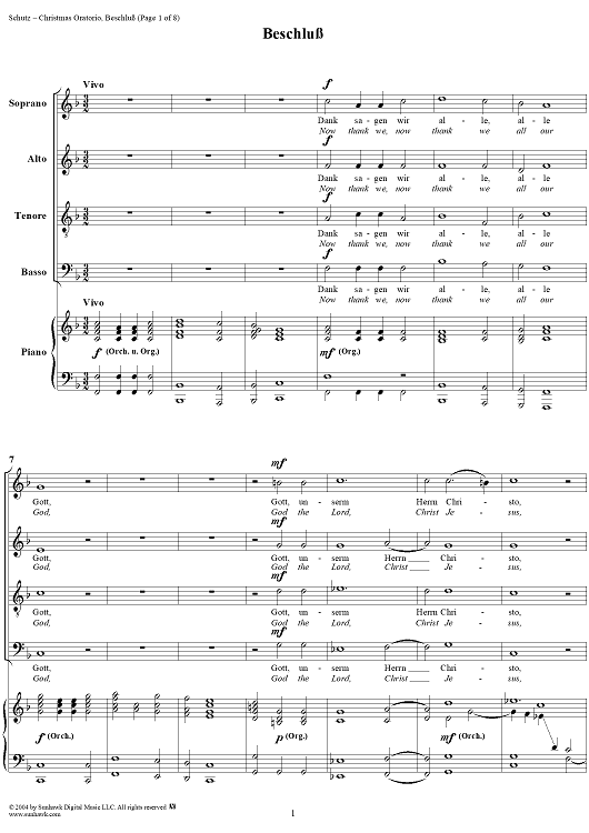 Christmas Oratorio: Beschluß - Chor "Dank sagen wir alle"