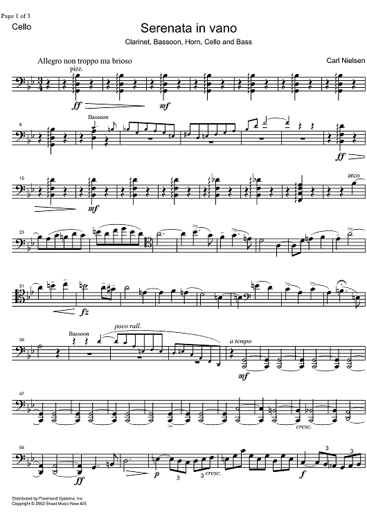 Serenata in vano - Cello