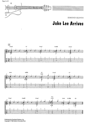Jake Lee Arrives - Guitar