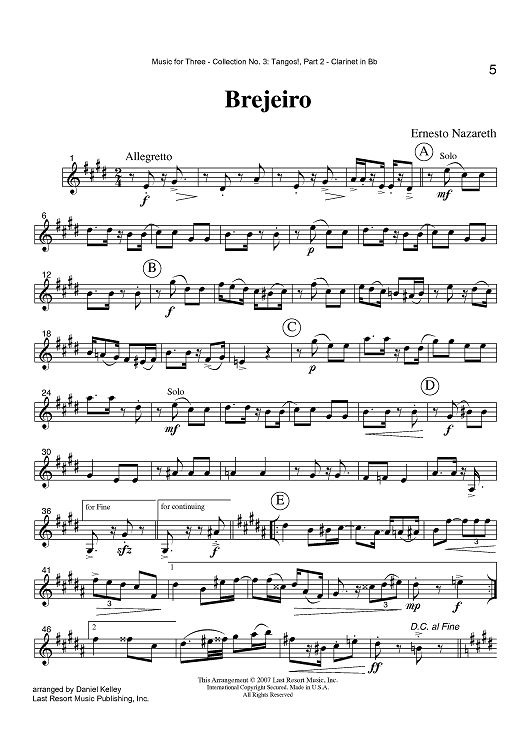 Brejeiro - Part 2 Clarinet in Bb