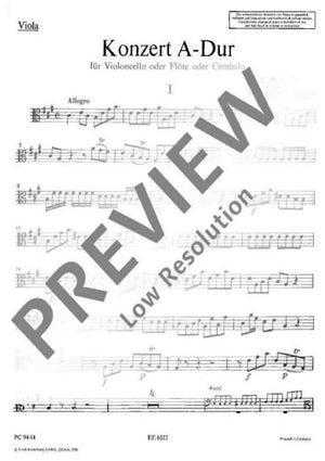 Concerto A Major - Viola