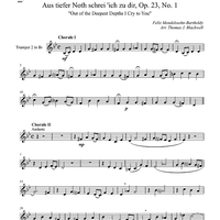 Chorales I, II & III from  Aus tiefer Noth schrei 'ich zu dir, Op. 23, No. 1 - Trumpet 2 in B-flat