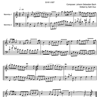 Suite  2 a minor BWV 807 - Score