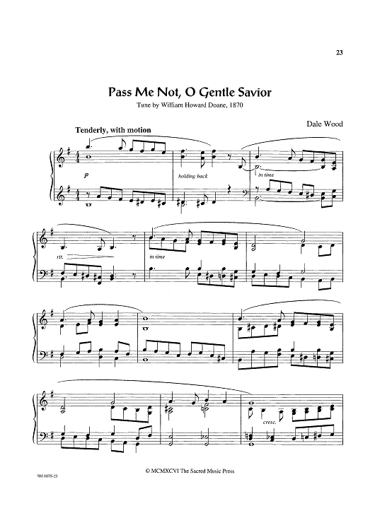 Pass Me Not, O Gentle Savior