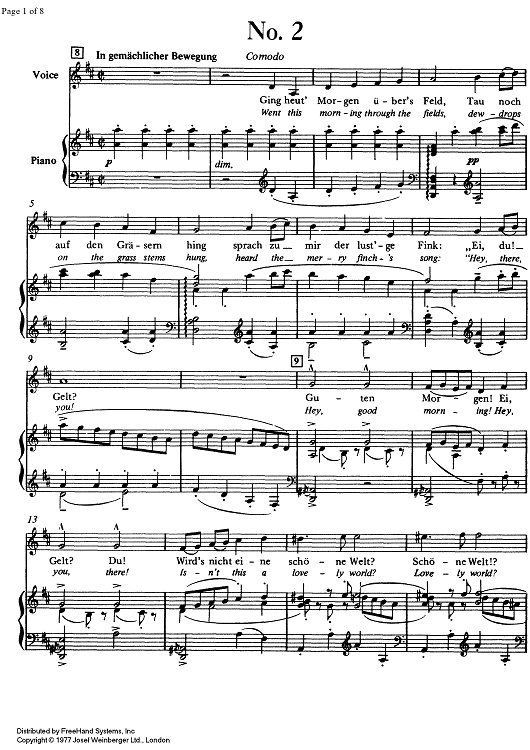 Ging heut' Morgen über's Feld No. 2