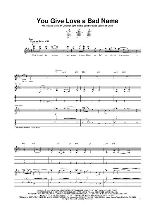 You Give Love A Bad Name