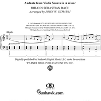 Serenade to Maria Barbara (Andante from Violin Sonata in A Minor)