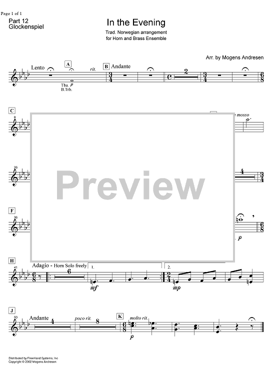 In the Evening - Glockenspiel