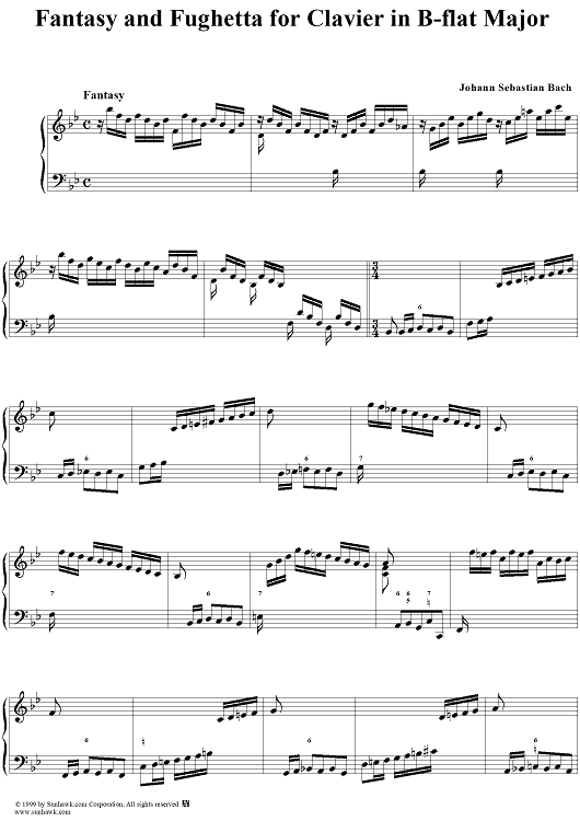 Fantasy and Fughetta in B-flat Major, BWV907