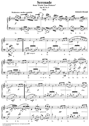 Serenade, No. 9 from "Poetic Tone Pictires", Op. 85