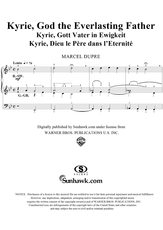 Kyrie, God the Everlasting Father, from "Seventy-Nine Chorales", Op. 28, No. 49
