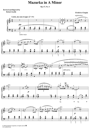 No. 13 in A Minor, Op. 17, No. 4