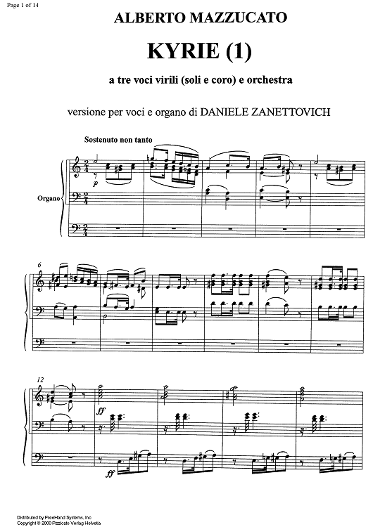 Kyrie a minor - Full Score